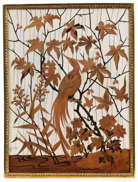 Detailabbildung: † Seltene Intarsien-Bildplatte von Duvinage & Maison Alphonse Giroux (1813 - 1877)