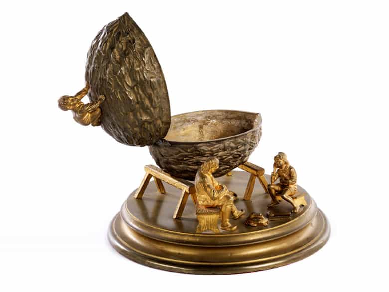 Detailabbildung: † Figürliches Tischgefäß in Bronze