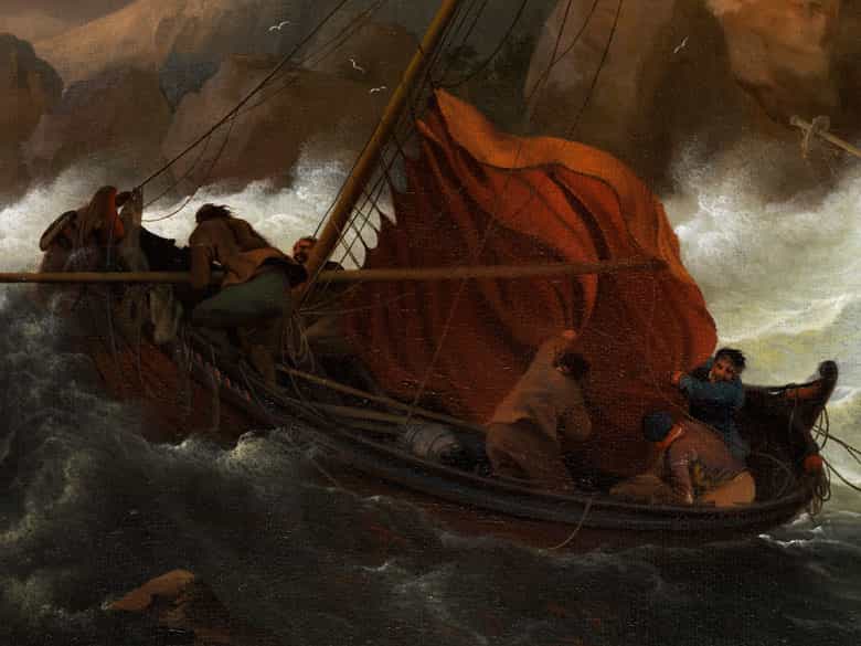 Detailabbildung: Ludolf Backhuysen d. Ä., 1630/31 Emden – 1708 Amsterdam