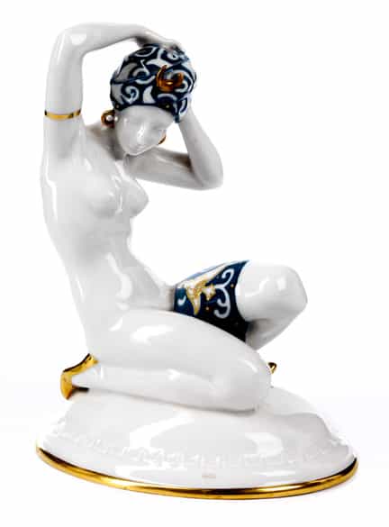 Detailabbildung:  Hutschenreuther-Porzellanfigur einer Odaliske