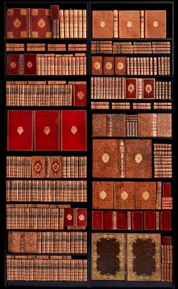 Detailabbildung: Une grande bibliothèque francaise avec 904 livres du 18ème siècle