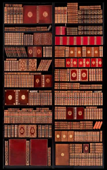Detailabbildung: Une grande bibliothèque francaise avec 904 livres du 18ème siècle