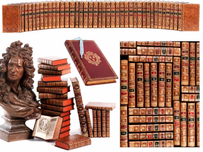Detailabbildung: Une grande bibliothèque francaise avec 904 livres du 18ème siècle