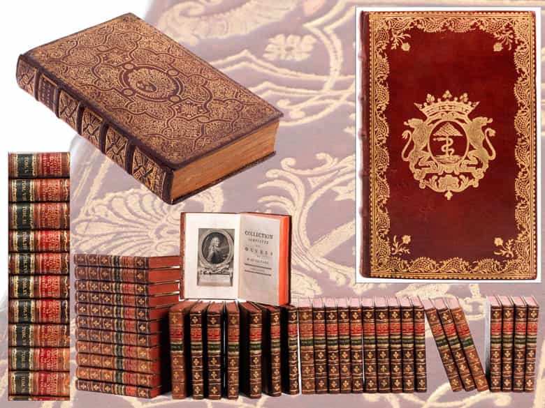 Detailabbildung: Une grande bibliothèque francaise avec 904 livres du 18ème siècle
