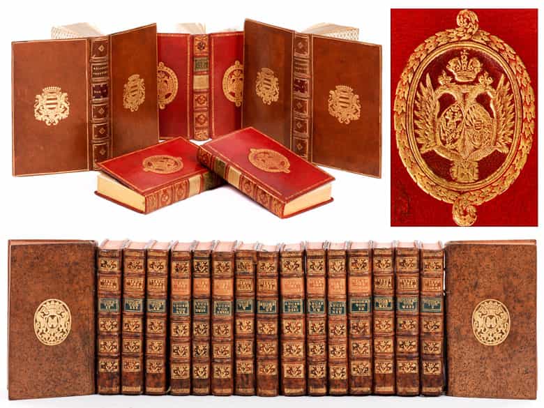 Detailabbildung: Une grande bibliothèque francaise avec 904 livres du 18ème siècle