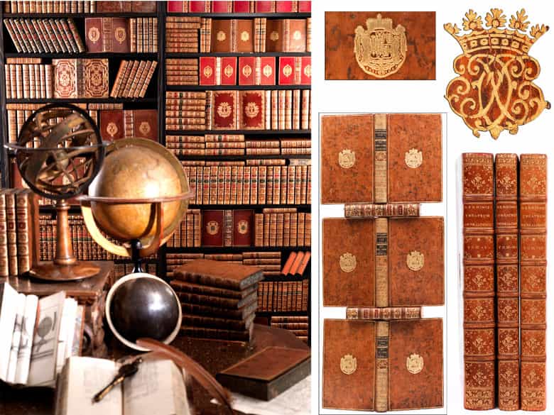 Detailabbildung: Une grande bibliothèque francaise avec 904 livres du 18ème siècle