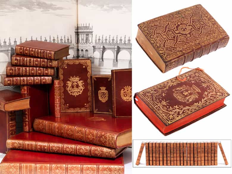 Detailabbildung: Une grande bibliothèque francaise avec 904 livres du 18ème siècle