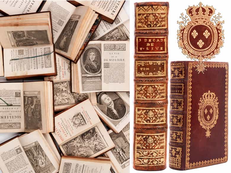 Detailabbildung: Une grande bibliothèque francaise avec 904 livres du 18ème siècle