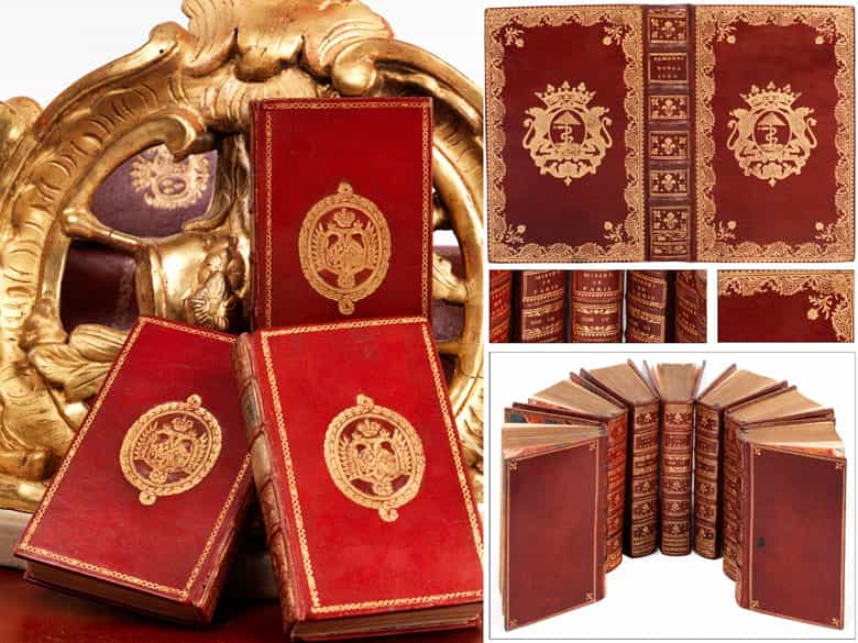 Detailabbildung: Une grande bibliothèque francaise avec 904 livres du 18ème siècle