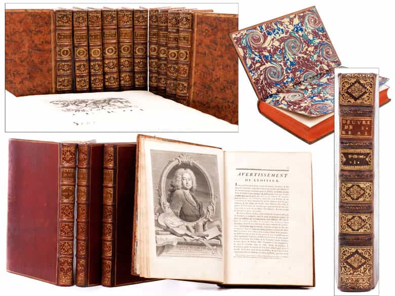 Detailabbildung: Une grande bibliothèque francaise avec 904 livres du 18ème siècle