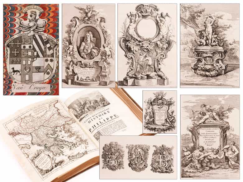 Detailabbildung: Une grande bibliothèque francaise avec 904 livres du 18ème siècle