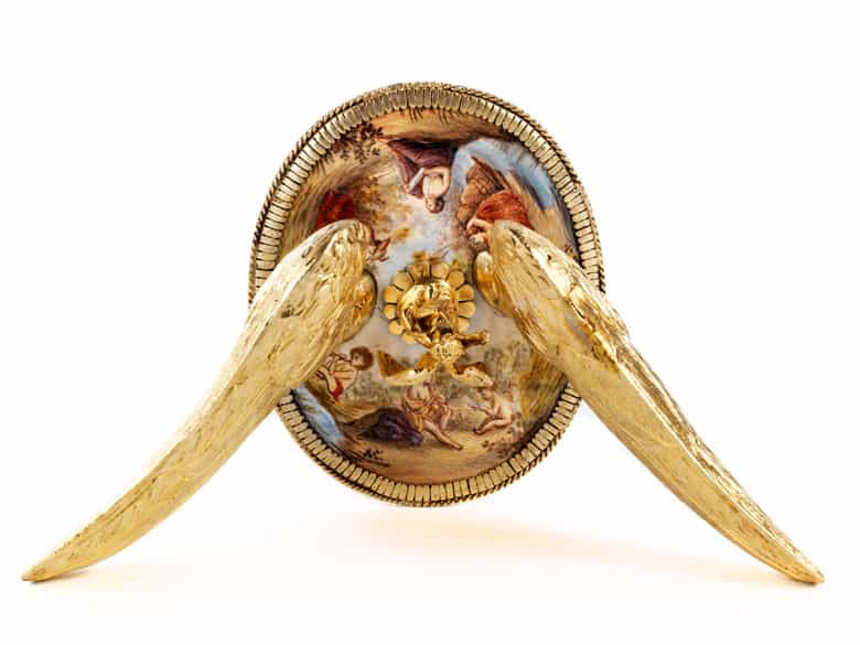 Detailabbildung: Prunkvolles Tischaufsatzgefäß des Wiener Historismus 