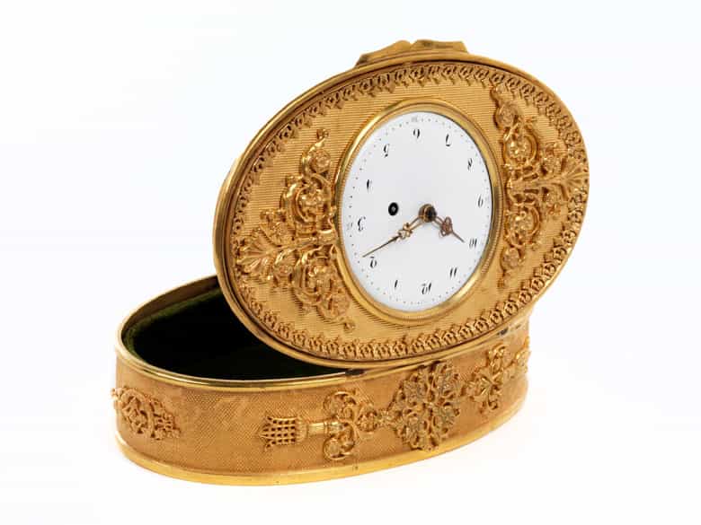 Detailabbildung:  Schmuckdose mit integrierter Uhr