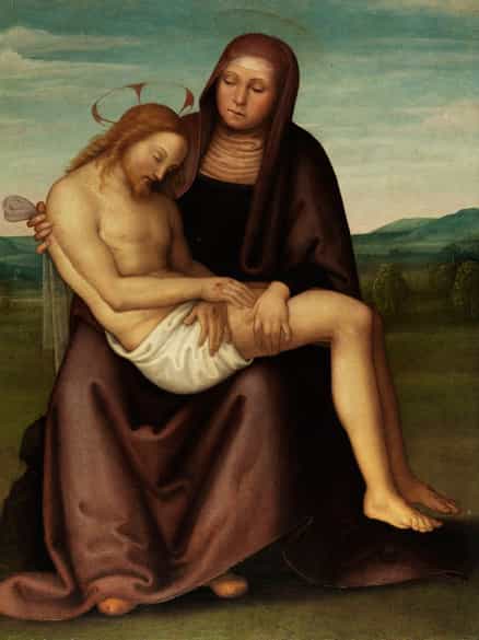 Detailabbildung:  Perugino , Pietro di Cristoforo Vannucci, um 1445/ 46 Cittá della Pieve / Provinz Perugia – 1523 Fontignano bei Perugia