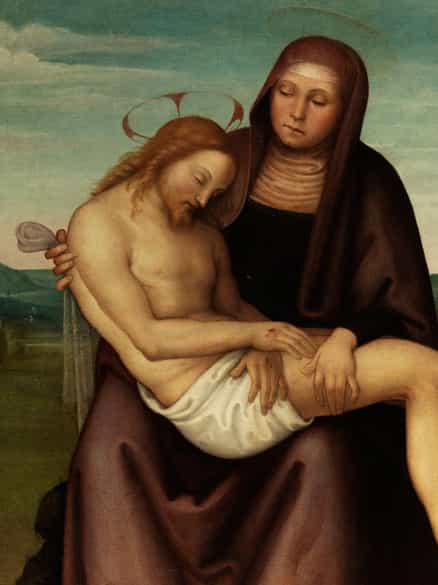 Detailabbildung:  Perugino , Pietro di Cristoforo Vannucci, um 1445/ 46 Cittá della Pieve / Provinz Perugia – 1523 Fontignano bei Perugia