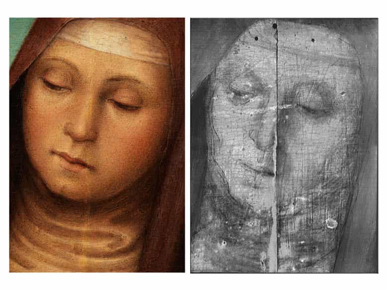 Detailabbildung:  Perugino , Pietro di Cristoforo Vannucci, um 1445/ 46 Cittá della Pieve / Provinz Perugia – 1523 Fontignano bei Perugia