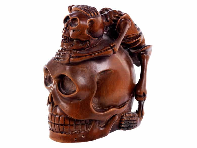 Detailabbildung:  Konvolut sechs Memento Mori-Objekten