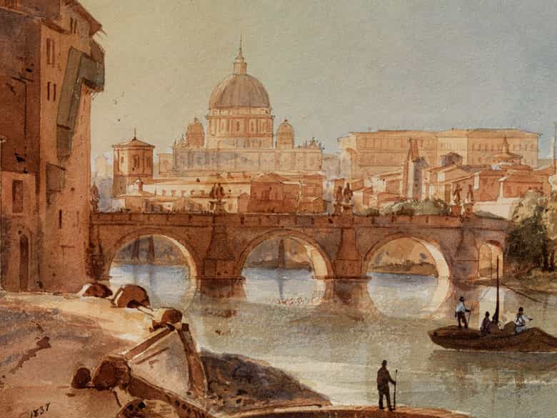 Detailabbildung:  Cavaliere Ippolito Caffi, 1809 Belluno – 1866 Lissa