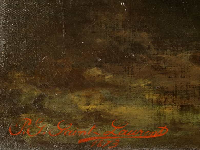Detailabbildung:  P. G. Saint-Laurent, französischer Maler des 19. Jahrhunderts 