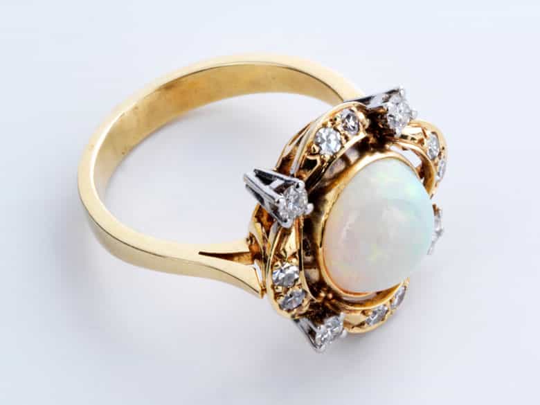 Detailabbildung:  Opal-Brillantring