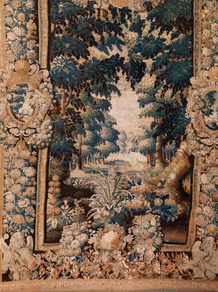 Detailabbildung: Höchst qualitätvoller Wandgobelin