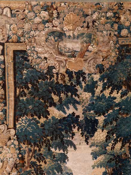 Detailabbildung: Höchst qualitätvoller Wandgobelin