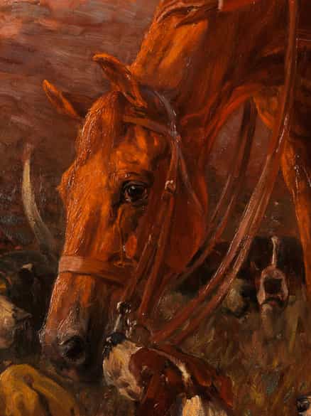 Detailabbildung:  Richard Benno Adam, 1873 München – 1937 München Der Künstler war zwischen 1915 und 1918 im Ersten Weltkrieg als Kriegsmaler tätig. 