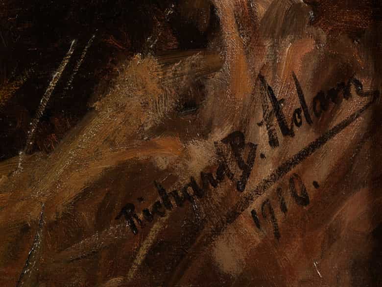 Detailabbildung:  Richard Benno Adam, 1873 München – 1937 München Der Künstler war zwischen 1915 und 1918 im Ersten Weltkrieg als Kriegsmaler tätig. 