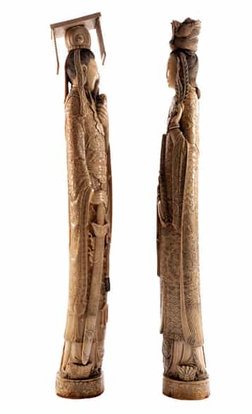 Detailabbildung: Paar Elfenbeinfiguren