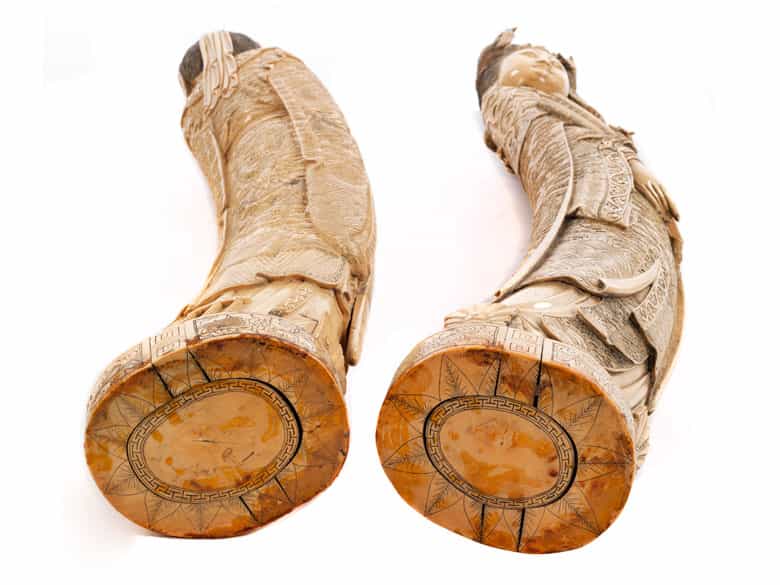 Detailabbildung: Paar Elfenbeinfiguren