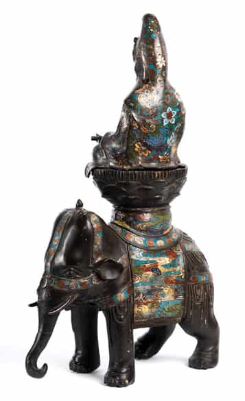 Detailabbildung:  Bodhisattva Samantabadhra auf Elefant