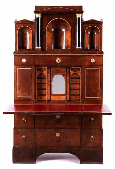 Detailabbildung: Klassizistischer Schreibschrank à deux corps, Werkstatt des Friedrich Gottlob Hoffmann