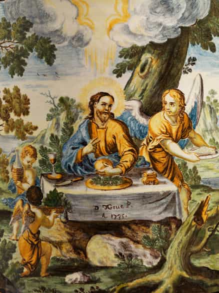 Detailabbildung:  Großer Majolika-Albarello von Francesco Antonio Saverio Grue, 1688 - 1746