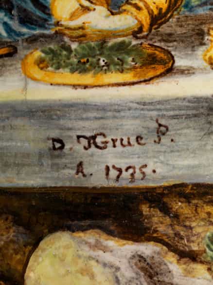 Detailabbildung:  Großer Majolika-Albarello von Francesco Antonio Saverio Grue, 1688 - 1746