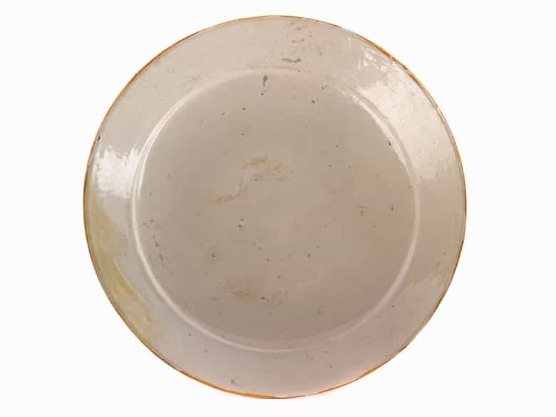 Detailabbildung:  Bedeutende Majolika-Platte von Carlo Antonio Grue, 1655 - 1723