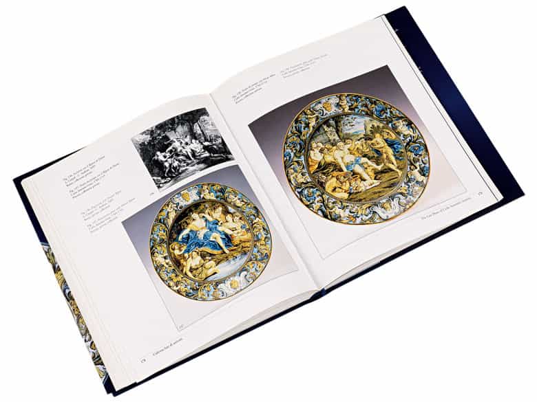 Detailabbildung:  Bedeutende Majolika-Platte von Carlo Antonio Grue, 1655 - 1723