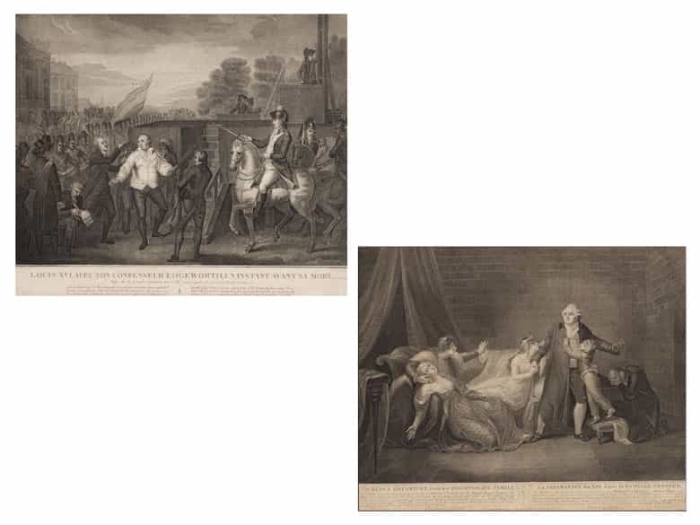 Detailabbildung:  Konvolut von Stichen und Autographen aus der Zeit der Französischen Revolution