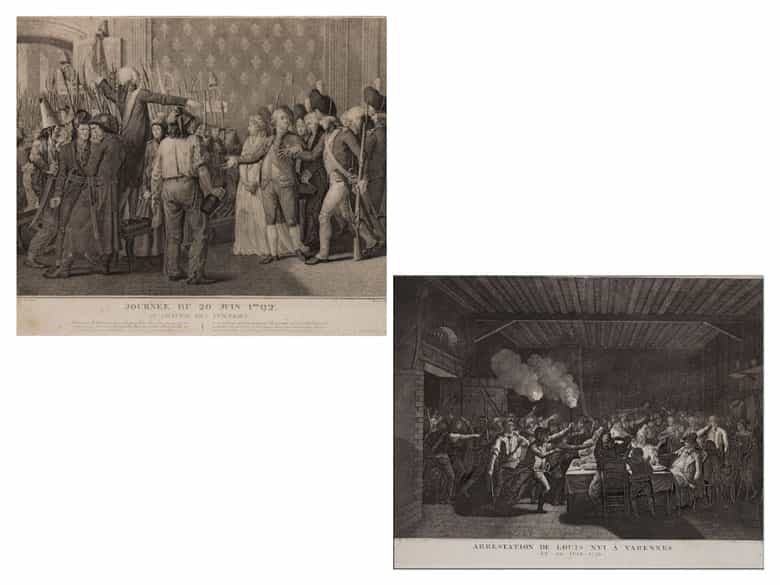 Detailabbildung:  Konvolut von Stichen und Autographen aus der Zeit der Französischen Revolution