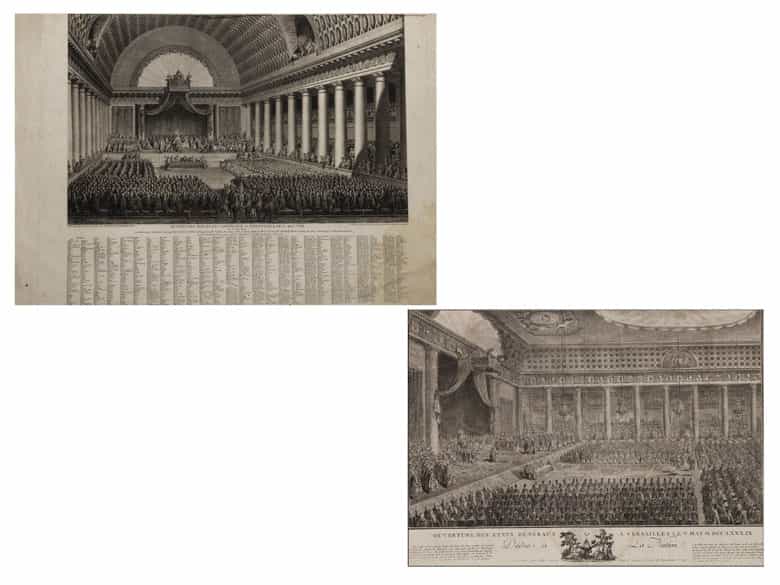Detailabbildung:  Konvolut von Stichen und Autographen aus der Zeit der Französischen Revolution