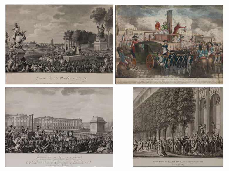 Detailabbildung:  Konvolut von Stichen und Autographen aus der Zeit der Französischen Revolution