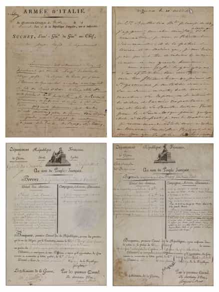 Detailabbildung:  Konvolut von Stichen und Autographen aus der Zeit der Französischen Revolution