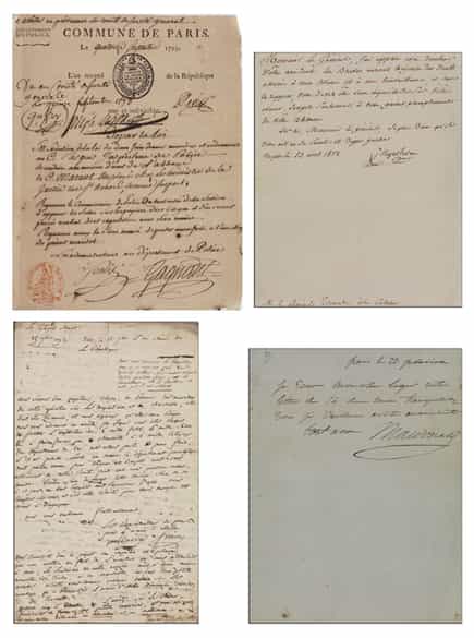 Detailabbildung:  Konvolut von Stichen und Autographen aus der Zeit der Französischen Revolution