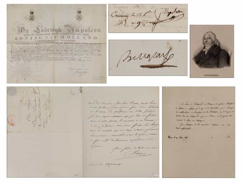 Detailabbildung:  Konvolut von Stichen und Autographen aus der Zeit der Französischen Revolution