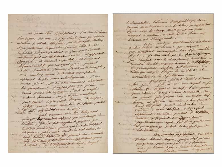 Detailabbildung:  Konvolut von Stichen und Autographen aus der Zeit der Französischen Revolution