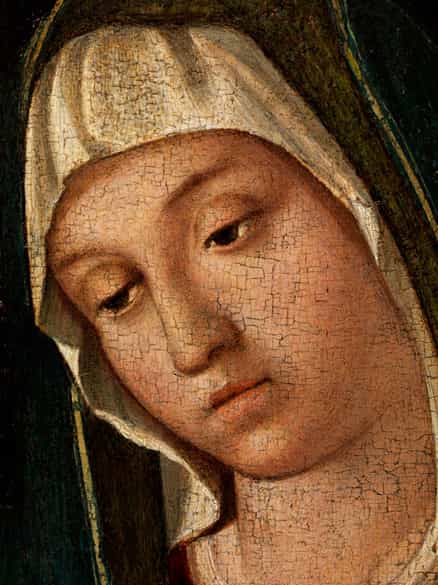 Detailabbildung:  Antonello da Saliba, 1466 Messina – um 1535, zug.