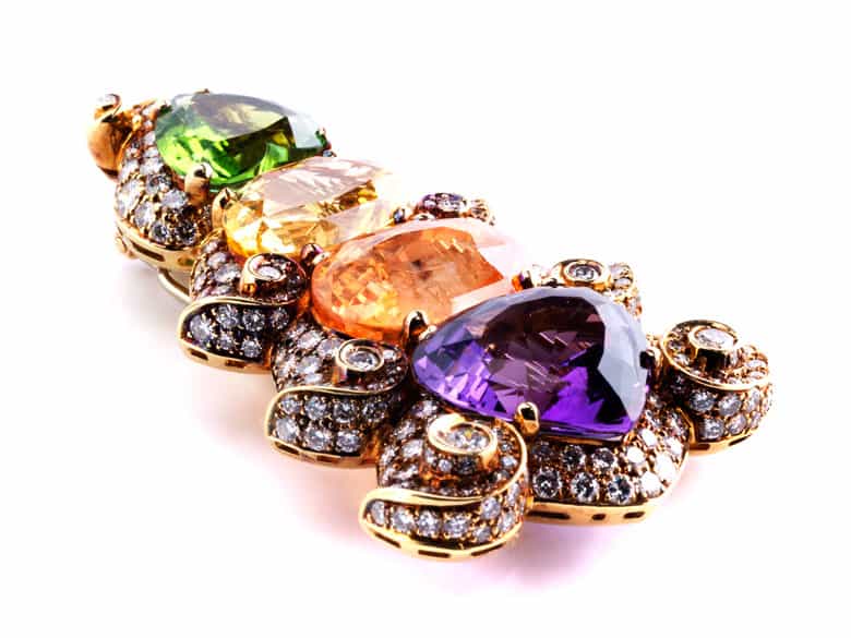 Detailabbildung:  Bulgari-Multicolorbrosche