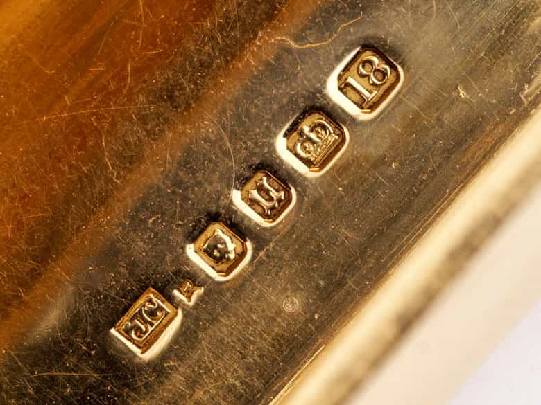 Detailabbildung:  Londoner -Cartier-Dose mit zugehörigem Originaletui