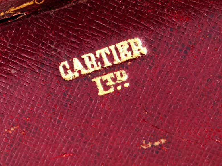 Detailabbildung:  Londoner -Cartier-Dose mit zugehörigem Originaletui