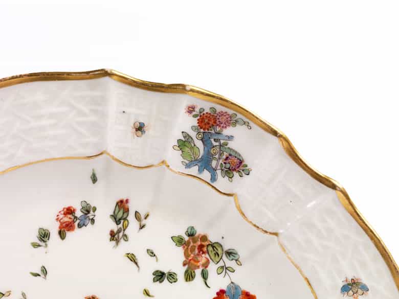 Detailabbildung: Sechs Meissener Teller mit Kakiemon -Dekor