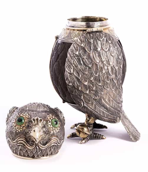 Detailabbildung: † Scherzgefäß in Form einer Eule